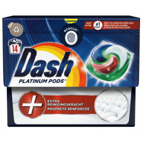 Капсулы для стирки универсальные Dash Platinum 4in1, 14 шт.